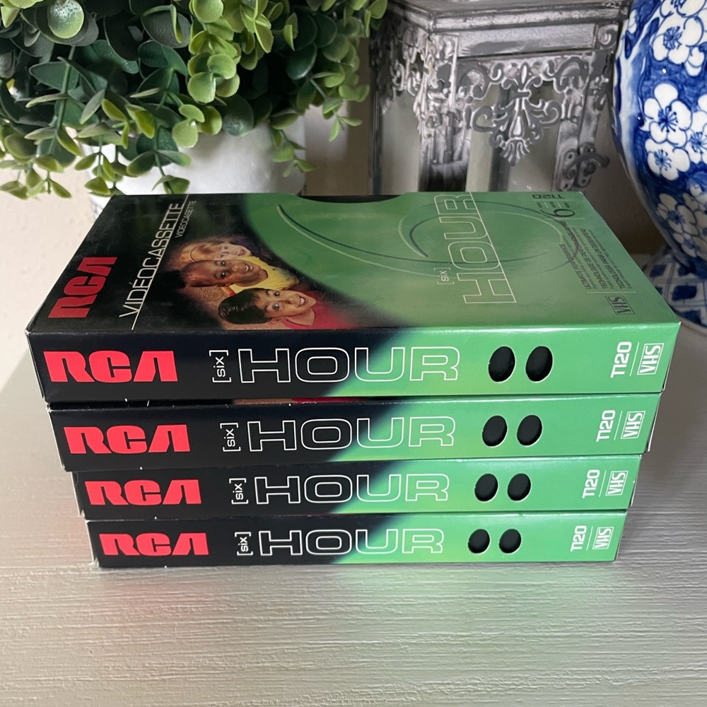 RCA 4 Pack Of Blank VHS Video Cassette Tapes T-120 6 Hour Like New